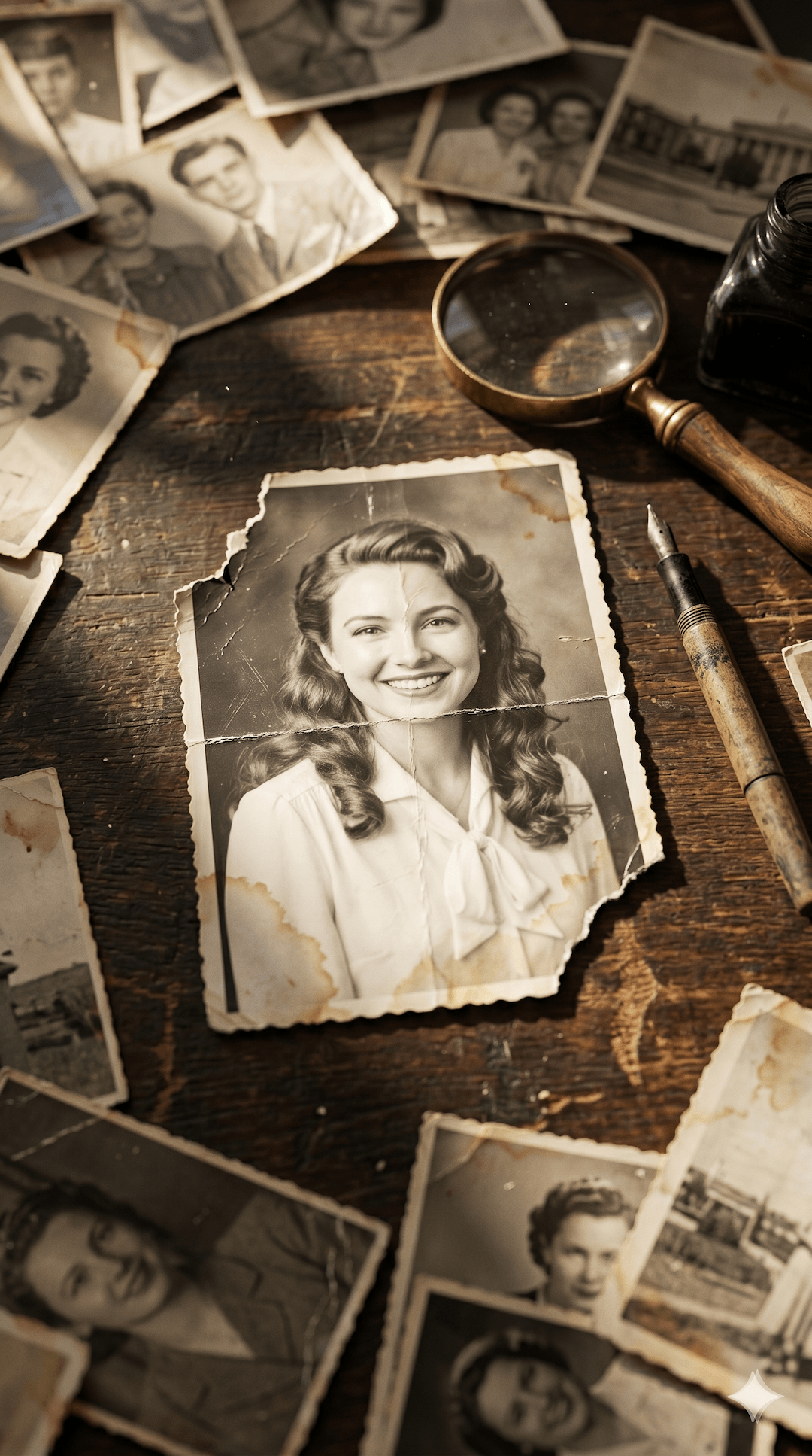 A box of old family photos